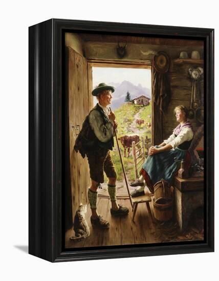 Tyrolean Couple-Emil Karl Rau-Framed Premier Image Canvas