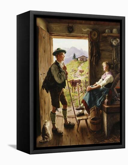 Tyrolean Couple-Emil Karl Rau-Framed Premier Image Canvas