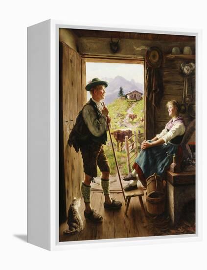 Tyrolean Couple-Emil Karl Rau-Framed Premier Image Canvas