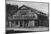 Tyrolean influence in the exterior design of the Winema Theater, Scotia, California, 1925-null-Mounted Photographic Print