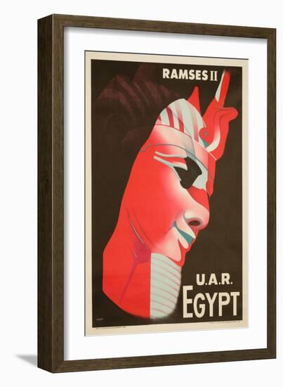 U.A.R. Egypt Poster-H. Hashem-Framed Giclee Print
