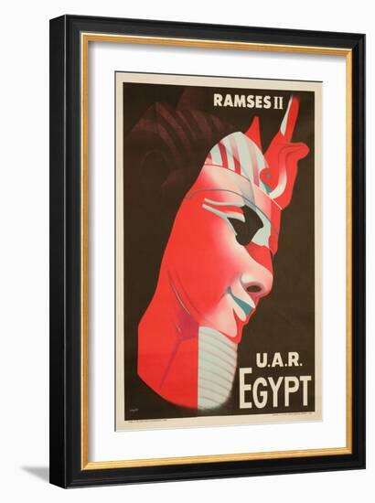 U.A.R. Egypt Poster-H. Hashem-Framed Giclee Print