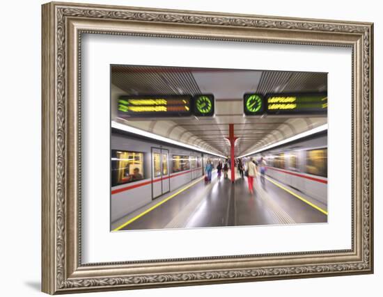 U-Bahn, Vienna, Austria, Europe-Neil Farrin-Framed Photographic Print