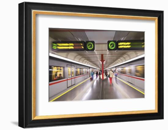 U-Bahn, Vienna, Austria, Europe-Neil Farrin-Framed Photographic Print