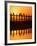 U Bein Bridge (Longest Teak Bridge in the World) at Sunset , Amarapura, Mandalay, Burma (Myanmar)-Nadia Isakova-Framed Photographic Print