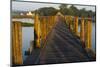 U Bein Teak Bridge with Citadel Pagoda, Amarapura, Mandalay, Myanmar-Keren Su-Mounted Photographic Print