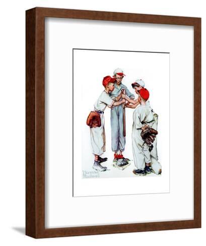 Four Sporting Boys: Baseball Giclee Print by Norman Rockwell | Art.com