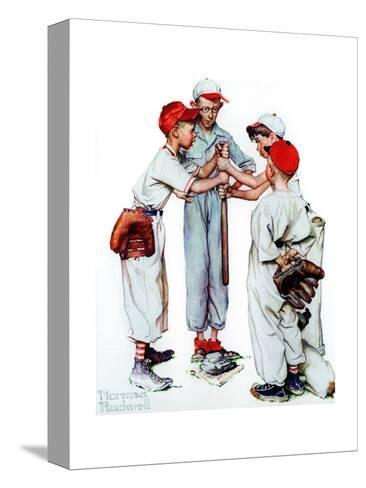Four Sporting Boys: Baseball Giclee Print by Norman Rockwell | Art.com