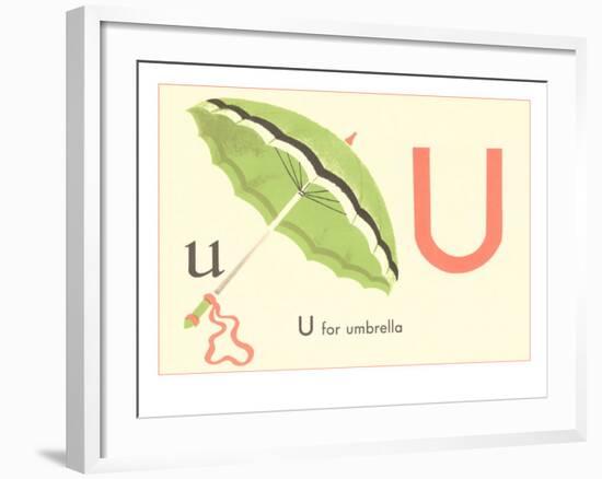 U is for Umbrella-null-Framed Art Print