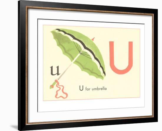 U is for Umbrella--Framed Art Print