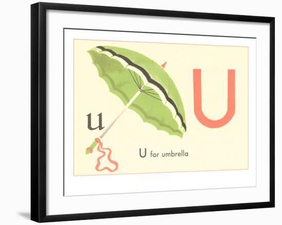 U is for Umbrella-null-Framed Art Print