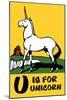 U is for Unicorn-Charles Buckles Falls-Mounted Art Print