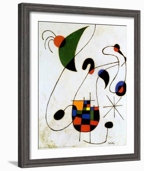 The Melancholic Singer-Joan Miro-Framed Art Print