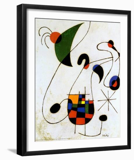 The Melancholic Singer-Joan Miro-Framed Art Print