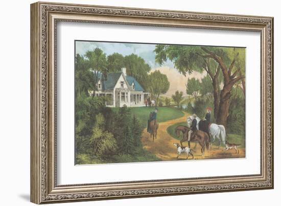 Summer in the Country-Currier & Ives-Framed Art Print