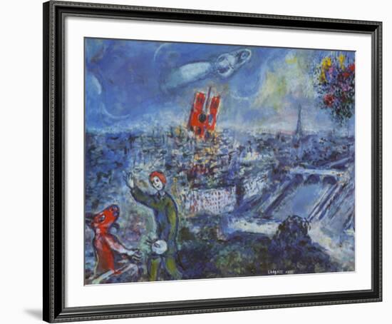 View of Paris-Marc Chagall-Framed Art Print