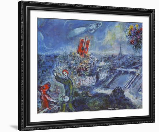 View of Paris-Marc Chagall-Framed Art Print