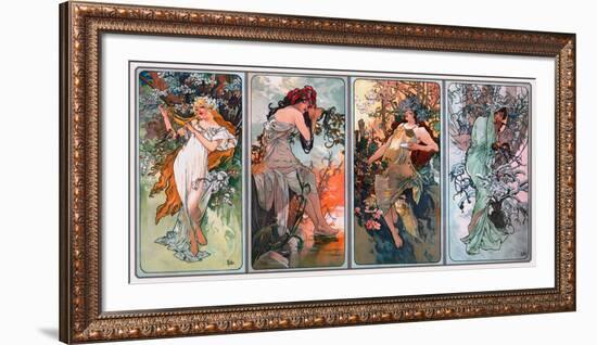 Four Seasons-Alphonse Mucha-Framed Giclee Print