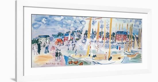 Dimanche a Deauvilie-Raoul Dufy-Framed Art Print