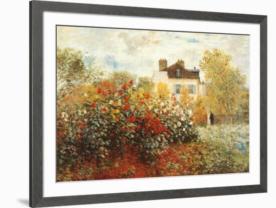 The Artist's Garden in Argenteuil-Claude Monet-Framed Art Print