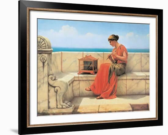 Sweet Sounds-John William Godward-Framed Art Print