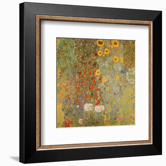 Country Garden with Sunflowers-Gustav Klimt-Framed Art Print