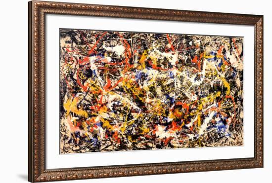 Convergence-Jackson Pollock-Framed Art Print