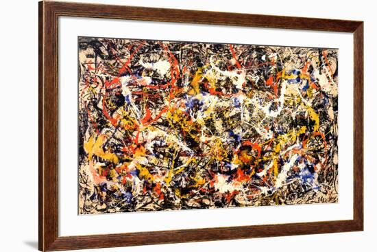 Convergence-Jackson Pollock-Framed Art Print