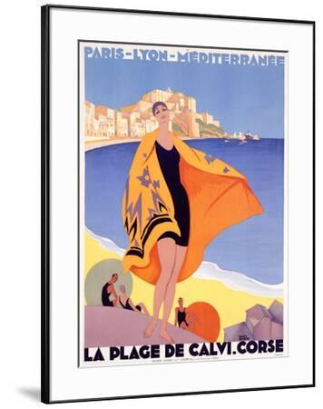 La Plage De Calvi Giclee Print By Roger Broders Artcom