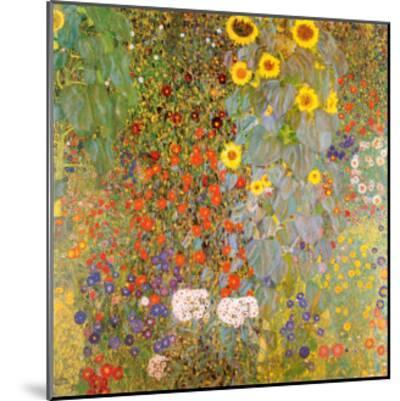 Country Garden With Sunflowers Art Print By Gustav Klimt Country Garden With Sunflowers Gustav Klimt Mounted Art Print