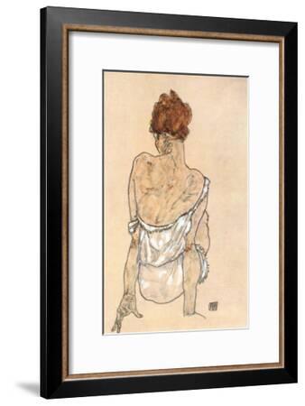 Zittende Vrouw on the Rug Art Print by Egon Schiele | Art.com
