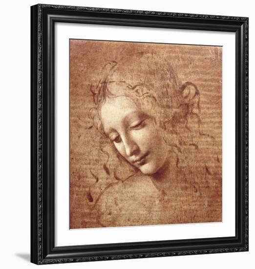 Female Head (La Scapigliata), c.1508-Leonardo da Vinci-Framed Art Print