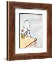 Do Not Disturb!, c.1996-Yoshitomo Nara-Framed Art Print
