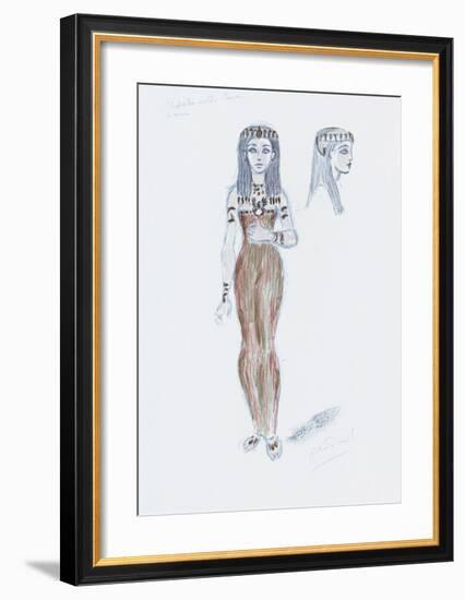 Designs for Cleopatra L-Oliver Messel-Framed Premium Giclee Print