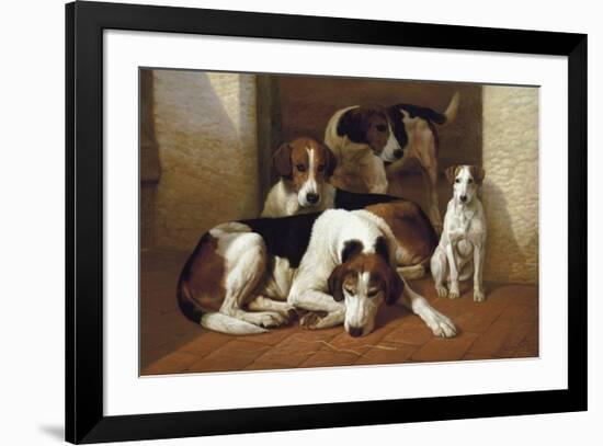 Foxhounds And A Terrier-E^a^s^ Douglas-Framed Premium Giclee Print