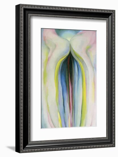 Gray Lines with Black, Blue, and Yellow, c.1925-Georgia O'Keeffe-Framed Art Print