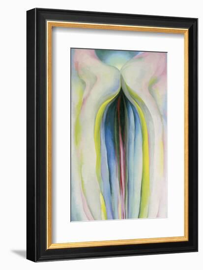 Gray Lines with Black, Blue, and Yellow, c.1925-Georgia O'Keeffe-Framed Art Print