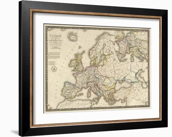L'Europe sous l'Empire de Charlemagne, c.1826-Adrien Hubert Brue-Framed Art Print