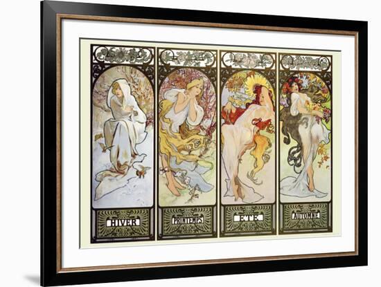 Les Saisons-Alphonse Mucha-Framed Art Print