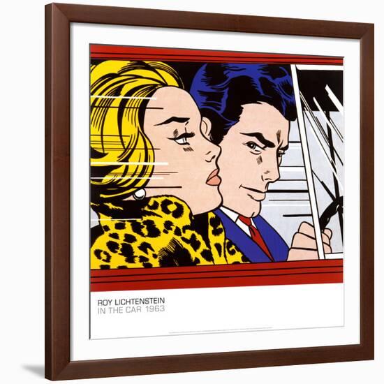 In the Car, c.1963-Roy Lichtenstein-Framed Art Print