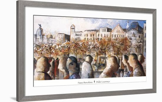 Paseo Barcelona-Didier Lourenco-Framed Art Print