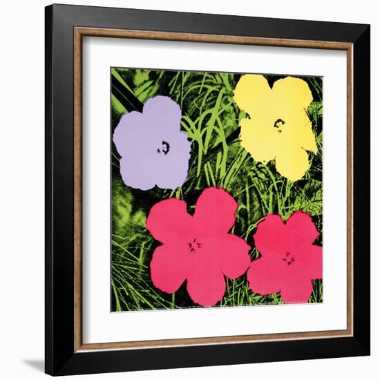 Flowers, c.1970 (1 purple, 1 yellow, 2 pink)-Andy Warhol-Framed Art Print