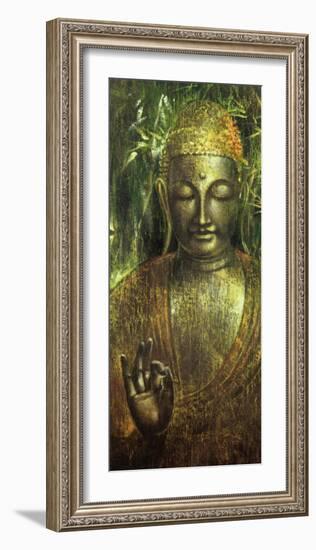 Buddha in Green l-Wei Ying-wu-Framed Art Print