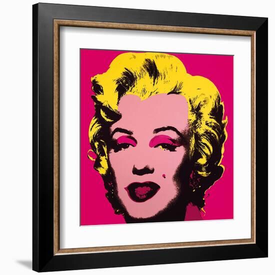 Marilyn Monroe, 1967 (hot pink)-Andy Warhol-Framed Art Print