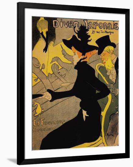 Le Divan Japonais-Henri de Toulouse-Lautrec-Framed Giclee Print