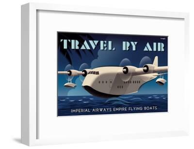 Travel By Air Imperial Airways Empire Flying Boat Premium Giclee Print By Michael Crampton Art Com