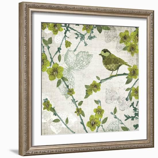 Birds and Butterflies II-Tandi Venter-Framed Art Print