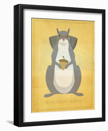 The Relentless Squirrel-John Golden-Framed Giclee Print