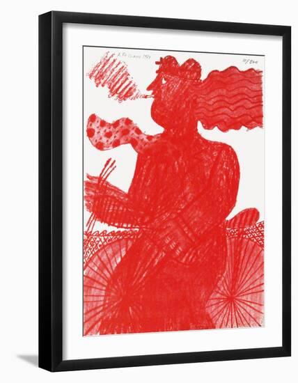 Le CycIIste Rouge-Alexandre Fassianos-Framed Limited Edition