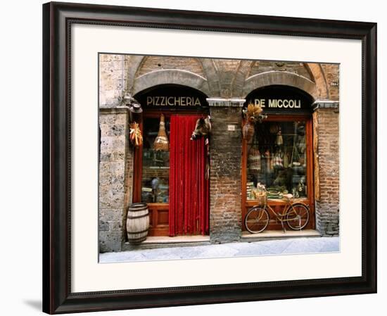 Bicycle Parked Outside Historic Food Store, Siena, Tuscany, Italy-John Elk III-Framed Photographic Print